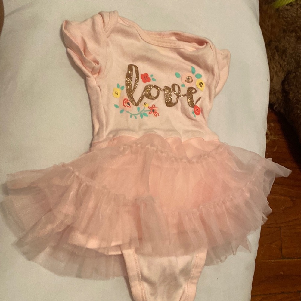 Floral sparkly dress for (0-3 months)